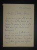 CLARETIE L&eacute;o - LETTRE AUTOGRAPHE SIGNEE 1900. L&eacute;o Claretie