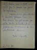 CLARETIE L&eacute;o - LETTRE AUTOGRAPHE SIGNEE 1900. L&eacute;o Claretie