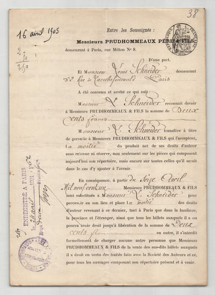Pouvoir sign&eacute; Louis Schneider – Collection coh&eacute;rente de 50 auteurs & musiciens. Louis Schneider