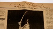 THEUNISSEN Corneille - ARTICLE DE JOURNAL AUTOGRAPHE SIGN&Eacute; ET D&Eacute;DICAC&Eacute;, 1914. Corneille Theunissen