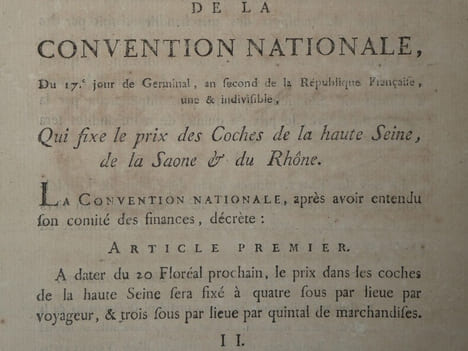Décret de la Convention Nationale, Imprimerie du Louvre - An II de la République. Convention Nationale