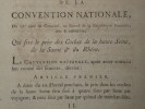 D&eacute;cret de la Convention Nationale, Imprimerie du Louvre - An II de la R&eacute;publique. Convention Nationale