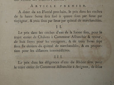 Décret de la Convention Nationale, Imprimerie du Louvre - An II de la République
