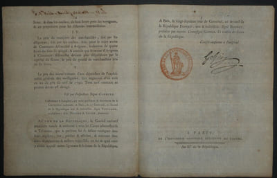 Décret de la Convention Nationale, Imprimerie du Louvre - An II de la République