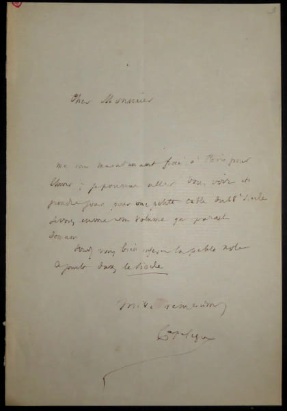 CAPEFIGUE Jean-Baptiste - LETTRE AUTOGRAPHE SIGNEE MARSEILLE JOURNALISTE. CAPEFIGUE Jean-Baptiste