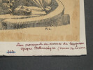 Lion du Dromos du S&eacute;rap&eacute;um de Memphis – Dessin original sign&eacute; – XXXe dynastie. Louis Henri Laffill&eacute;e