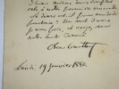 COMETTANT Oscar - LETTRE AUTOGRAPHE SIGN&Eacute;E, INSTITUT MUSICAL, 1880. Oscar Comettant