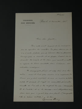 Emmanuel ARENE, écrivain - LETTRE AUTOGRAPHE SIGNÉE - Paris, 1901, 1 page. Emmanuel ARENE