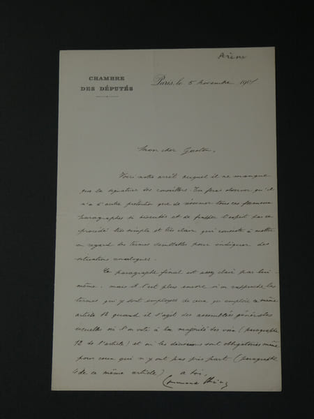Emmanuel ARENE, &eacute;crivain - LETTRE AUTOGRAPHE SIGN&Eacute;E - Paris, 1901, 1 page. Emmanuel ARENE