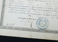 Adolphe ADERER - CERTIFICAT D'EXAMEN DE GRAMMAIRE SOUS L'EMPIRE, 1869