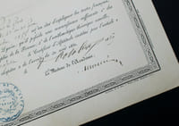 Adolphe ADERER - CERTIFICAT D'EXAMEN DE GRAMMAIRE SOUS L'EMPIRE, 1869