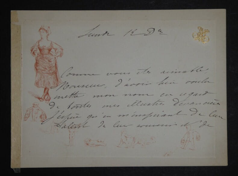 KOLB Marie Th&eacute;r&egrave;se - LETTRE AUTOGRAPHE SIGN&Eacute;E, MAISON DE MOLI&Egrave;RE, TH&Eacute;&Acirc;TRE. Marie Th&eacute;r&egrave;se Kolb