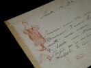 KOLB Marie Th&eacute;r&egrave;se - LETTRE AUTOGRAPHE SIGN&Eacute;E, MAISON DE MOLI&Egrave;RE, TH&Eacute;&Acirc;TRE. Marie Th&eacute;r&egrave;se Kolb