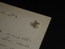 KOLB Marie Th&eacute;r&egrave;se - LETTRE AUTOGRAPHE SIGN&Eacute;E, MAISON DE MOLI&Egrave;RE, TH&Eacute;&Acirc;TRE. Marie Th&eacute;r&egrave;se Kolb