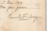 Pouvoir sign&eacute; Camille Erlanger – Collection coh&eacute;rente de 50 auteurs & musiciens. Camille Erlanger