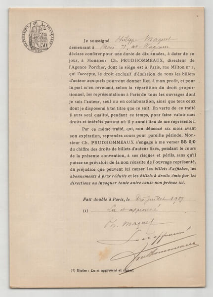 Pouvoir sign&eacute; Philippe Maquet – Collection coh&eacute;rente de 50 auteurs & musiciens. Philippe Maquet
