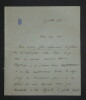 Lettre autographe sign&eacute;e et dat&eacute;e du 9 juillet 1898 - po&eacute;sie, acad&eacute;mie de m&eacute;decine. Daniel Berthelot