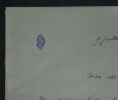 Lettre autographe sign&eacute;e et dat&eacute;e du 9 juillet 1898 - po&eacute;sie, acad&eacute;mie de m&eacute;decine. Daniel Berthelot