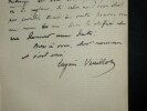 VEUILLOT Eug&egrave;ne - LETTRE AUTOGRAPHE SIGN&Eacute;E, REDACTION L'UNIVERS, PARIS, 1895. Eug&egrave;ne Veuillot