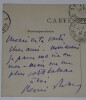 HENRI-ROBERT - CARTE POSTALE &Agrave; Etienne GROSCLAUDE, SAINT-GEORGES-DE-DIDONNE. Henri-Robert