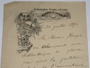 LETTRE AUTOGRAPHE SIGNEE, &Agrave; Henri HEUGEL, THERMES LUCHON 1893. BROUSTET Edouard