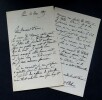 BLANC Edouard - LETTRE AUTOGRAPHE SIGN&Eacute;E, DEMANDE DE PR&Ecirc;T DE LIVRES, 1895. Edouard Blanc