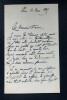 BLANC Edouard - LETTRE AUTOGRAPHE SIGN&Eacute;E, DEMANDE DE PR&Ecirc;T DE LIVRES, 1895. Edouard Blanc