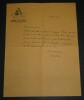 Pierre MAC ORLAN, Ecrivain - LETTRE AUTOGRAPHE SIGN&Eacute;E &Agrave; &Eacute;douard CHAMPION, 1927. Pierre MAC ORLAN