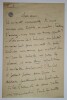 CHAUMET William - LETTRE AUTOGRAPHE SIGN&Eacute;E, DIRECTION ORCHESTRE. William Chaumet
