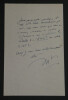 Henry de Montherlant - Lettre autographe sign&eacute;e &agrave; Christian Melchior-Bonnet - 1952. Henry de Montherlant