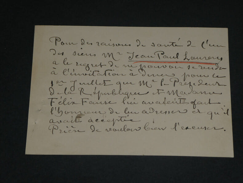 Jean Paul LAURENS, sculpteur et peintre - LETTRE AUTOGRAPHE, 1 page, 1870. Jean Paul LAURENS