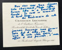 Georges LECOMTE, Dramaturge - CARTE DE VISITE AUTOGRAPHE SIGN&Eacute;E. Georges LECOMTE