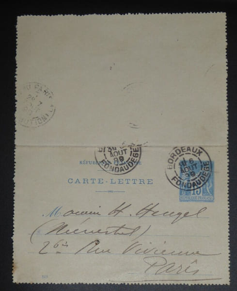 MARIE Gabriel - CARTE LETTRE AUTOGRAPHE SIGN&Eacute;E 1899. Gabriel Marie