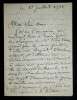LETTRE AUTOGRAPHE SIGN&Eacute;E, 1er juillet 1915. Georges Jules Bertrand