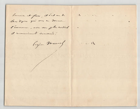 Eugène Manuel - DEUX LETTRES AUTOGRAPHES SIGNÉES À Philippe Gille - 1888 & 1899. Eugène Manuel