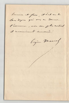 Eugène Manuel - DEUX LETTRES AUTOGRAPHES SIGNÉES À Philippe Gille - 1888 & 1899. Eugène Manuel