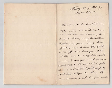Eugène Manuel - DEUX LETTRES AUTOGRAPHES SIGNÉES À Philippe Gille - 1888 & 1899. Eugène Manuel