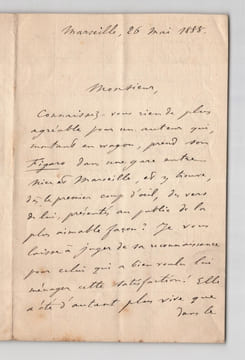 Eugène Manuel - DEUX LETTRES AUTOGRAPHES SIGNÉES À Philippe Gille - 1888 & 1899. Eugène Manuel