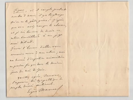 Eugène Manuel - DEUX LETTRES AUTOGRAPHES SIGNÉES À Philippe Gille - 1888 & 1899. Eugène Manuel