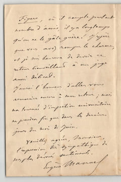 Eugène Manuel - DEUX LETTRES AUTOGRAPHES SIGNÉES À Philippe Gille - 1888 & 1899. Eugène Manuel