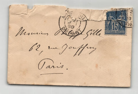 Eugène Manuel - DEUX LETTRES AUTOGRAPHES SIGNÉES À Philippe Gille - 1888 & 1899. Eugène Manuel