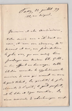 Eugène Manuel - DEUX LETTRES AUTOGRAPHES SIGNÉES À Philippe Gille - 1888 & 1899. Eugène Manuel