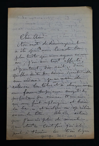 BERTRAND Georges Jules - LETTRE AUTOGRAPHE SIGN&Eacute;E. Georges Jules Bertrand
