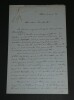 Louis Jules TROCHU , G&eacute;n&eacute;ral- LETTRE AUTOGRAPHE SIGN&Eacute;E &Agrave; M Lambert, 1854. Louis Jules TROCHU
