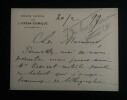 LUIGINI Alexandre - LETTRE AUTOGRAPHE SIGN&Eacute;E, OP&Eacute;RA COMIQUE, 1899. Alexandre Luigini
