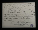 LUIGINI Alexandre - LETTRE AUTOGRAPHE SIGN&Eacute;E, OP&Eacute;RA COMIQUE, 1899. Alexandre Luigini