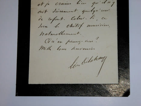 DELAHAYE Léon - LETTRE AUTOGRAPHE SIGNÉE, ARCHIVES MENESTREL, 1891. Léon Delahaye