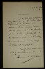 LAURENT-PICHAT L&eacute;on - LETTRE AUTOGRAPHE SIGN&Eacute;E, PARIS, 1876. L&eacute;on Laurent-Pichat