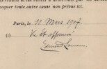 Pouvoir sign&eacute; par Edmond Laurens – Collection coh&eacute;rente de 50 auteurs & musiciens. Edmond Laurens