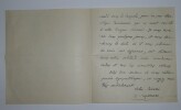 BAUMANN Emile - LETTRE AUTOGRAPHE SIGN&Eacute;E &Agrave; Louis ARTUS, 1924. Emile Baumann